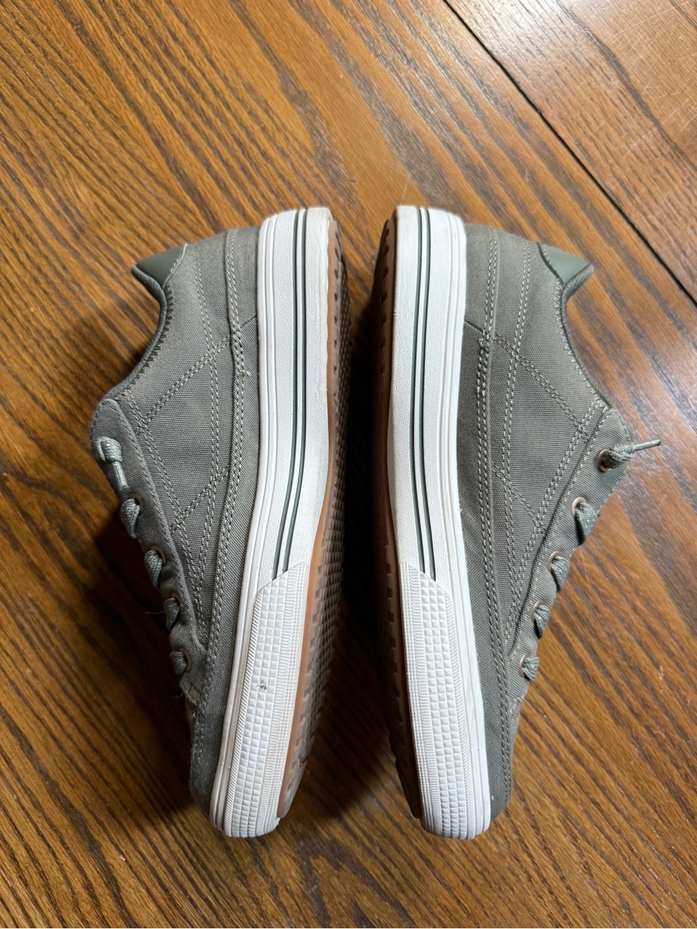 Skechers Women's Low-Top Lace-Up Sneakers in Olive Green - Picture 2 of 5